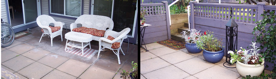 Two Views of patio